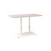 Дизайнерский стильный стол Ibiza Soft Double light 120x70 белый металл/кашемир ДСП, премиум, ручная работа