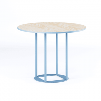 Стол Avangard (Авангард) R d-100 голубой Ral 5024/CLEAF Millennium S083 Пудра