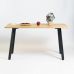 Дизайнерський стильний стіл Horik 160 х 80 чорні ноги / натуральний дуб, преміум, ручна робота
