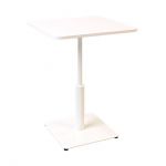 Дизайнерский стильный стол Ibiza Soft light 60x60 белый металл/белый ДСП (текстура), премиум, ручная работа