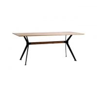 Дизайнерський стильний стіл Stealth (Стелс) 180 х 90 чорні ноги / натуральний дуб, преміум, ручна робота