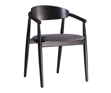 Стул деревянный дизайнерский Mamont (Мамонт) semi-soft черный / Superior 19 Стул деревянный дизайнерский Mamont (Мамонт) semi-soft черный / Superior 19