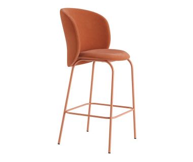 Стул дизайнерский полубарный Lilo (Лело) Exclusive (Лело Эксклюзив) Terracotta Velvet