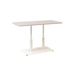 Дизайнерский стильный стол Ibiza Soft Double light 120x70 белый металл/кашемир ДСП, премиум, ручная работа