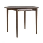 Стол раскладной дизайнерский Silva (Сильва) из дерева d-100+40 темный орех