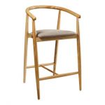 Дизайнерський стильний стілець напівбарний Mamont натуральний ясен, преміум, ручна робота