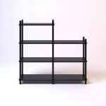 Дизайнерська стильна полиця Dao 6 чорний дуб, преміум, ручна робота