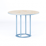 Стіл Avangard (Авангард) R d-100 голубий Ral 5024 / CLEAF Millennium S083 Пудра