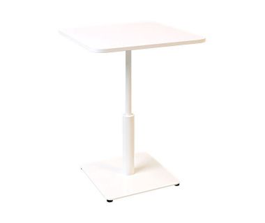 Дизайнерский стильный стол Ibiza Soft light 60x60 белый металл/белый ДСП (текстура), премиум, ручная работа Дизайнерский стильный стол Ibiza Soft light 60x60 белый металл/белый ДСП (текстура), премиум, ручная работа