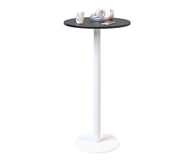 Дизайнерский стильный стол Soul light bar d-60 белый металл/черное ДСП (текстура), премиум, ручная работа