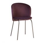 Стул дизайнерский Lilo (Лило) винный вельвет