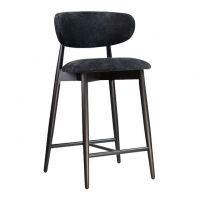 Стул деревянный дизайнерский полубарный Panda New (Панда Нью) черный / Hevia 207.21