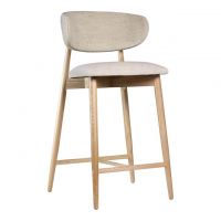 Стул деревянный дизайнерский полубарный Panda New (Панда Нью) натуральный ясень / Superior 02