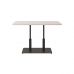 Дизайнерский стильный стол Ibiza Soft Double light 120x70 черный металл/кашемир ДСП, премиум, ручная работа