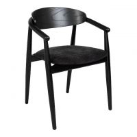 Дизайнерский стильный стул Mamont semi-soft черный / Magenta 15, премиум, ручная работа