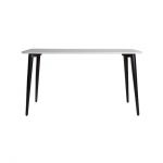 Дизайнерский стильный стол Dan 140 х 80 белый/черный, премиум, ручная работа