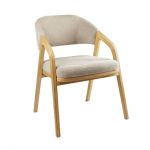 Дизайнерское стильное кресло Otis Big натуральный/Piano 04, премиум, ручная работа