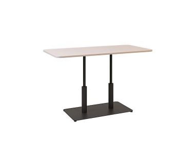Дизайнерський стильний стіл Ibiza Soft Double light 120x70 чорний метал / кашемір ДСП, преміум, ручна робота