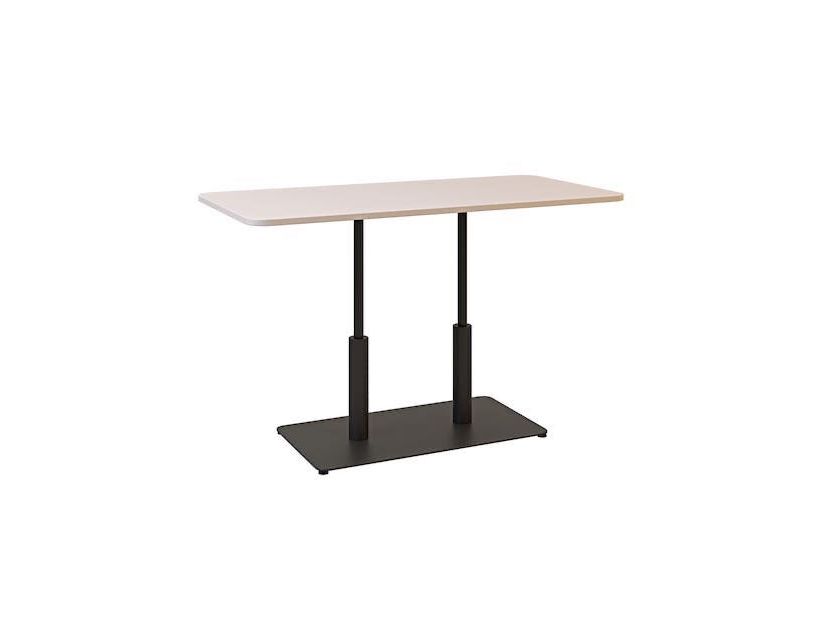 Дизайнерский стильный стол Ibiza Soft Double light 120x70 черный металл/кашемир ДСП, премиум, ручная работа