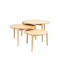 Комплект журнальних столиків Oreo (S, M, L), преміум, ручна робота