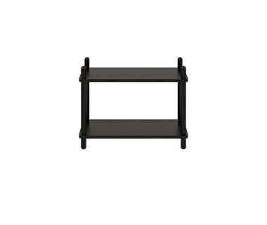 Дизайнерская стильная полка Dao 1-2 черный дуб, премиум, ручная работа