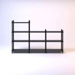 Дизайнерская стильная полка Dao 10 черный дуб, премиум, ручная работа