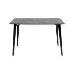 Дизайнерский стильный стол Dan 120 х 80 HPL Arpa 3408 Losa/черный, премиум, ручная работа