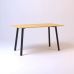 Дизайнерський стильний стіл Horik 120 х 80 чорні ноги / натуральний дуб, преміум, ручна робота