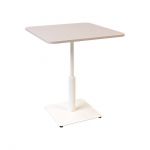 Дизайнерский стильный стол Ibiza Soft light 70x70 белый металл/кашемир ДСП, премиум, ручная работа