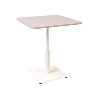 Дизайнерський стильний стіл Ibiza Soft light 70x70 білий метал / кашемір ДСП, преміум, ручна робота