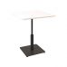 Дизайнерский стильный стол Ibiza Soft light 70x70 черный металл/белый ДСП (текстура), премиум, ручная работа