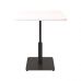 Дизайнерский стильный стол Ibiza Soft light 70x70 черный металл/белый ДСП (текстура), премиум, ручная работа