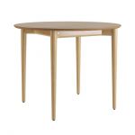 Стіл розкладний дизайнерський Silva (Сільва) з дерева d-100+40 натуральний ясен