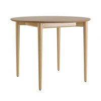 Стол раскладной дизайнерский Silva (Сильва) из дерева d-100+40 натуральный ясень