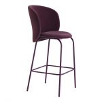 Стул дизайнерский полубарный Lilo (Лело) Exclusive (Лело Эксклюзив) Deep Plum