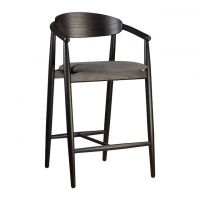 Стул деревянный дизайнерский полубарный Mamont (Мамонт) semi-soft черный / Superior 19