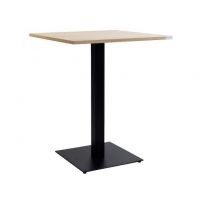 Дизайнерський стильний стіл Tetra light 70 х 70 чорний метал / дуб ДСП (текстура), преміум, ручна робота