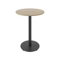 Дизайнерський стильний стіл Soul light d-70 чорний метал / дуб ДСП (текстура), преміум, ручна робота