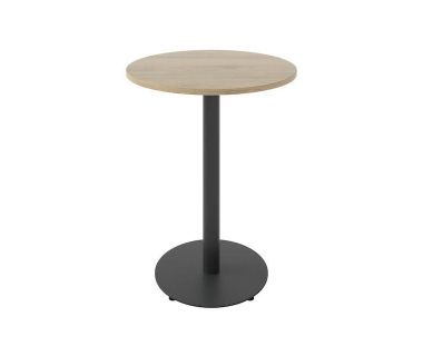 Дизайнерський стильний стіл Soul light d-70 чорний метал / дуб ДСП (текстура), преміум, ручна робота