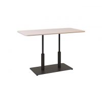 Дизайнерский стильный стол Ibiza Soft Double light 120x70 черный металл/кашемир ДСП, премиум, ручная работа