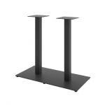 Опора для столу Quadro Double h-725 400х750 / 6 мм чорна