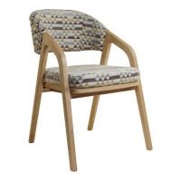 Дизайнерское стильное кресло Otis натуральный дуб/Hector 98/3, премиум, ручная работа