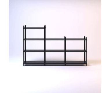 Дизайнерська стильна полиця Dao 10 чорний дуб, преміум, ручна робота