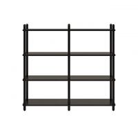 Дизайнерская стильная полка Dao 2-4 черный дуб, премиум, ручная работа