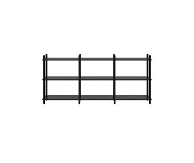 Дизайнерская стильная полка Dao 3-3 черный дуб, премиум, ручная работа