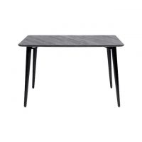 Дизайнерський стильний стіл Dan 120 х 80 HPL Arpa 3408 Losa / чорний, преміум, ручна робота