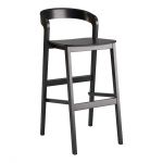 Стул деревянный дизайнерский барный Floki (Флоки) New черный жесткий