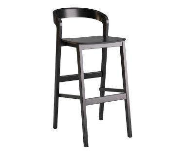 Стілець дерев'яний дизайнерський барний Floki (Флокі) New чорний твердий