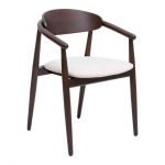 Дизайнерский стильный стул Mamont semi-soft темный орех (PC359) / Superior 02, премиум, ручная работа