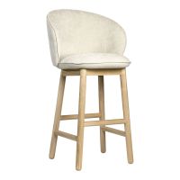 Стілець дерев'яний дизайнерський напівбарний Stitch (Стіч) натуральний ясен / Magenta 13